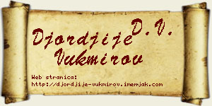 Đorđije Vukmirov vizit kartica